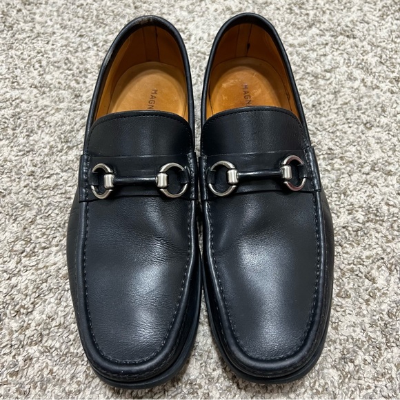 Magnanni Horse Bit Blas Loafers Moc Toe Black Style 16363 Men’s 8.5